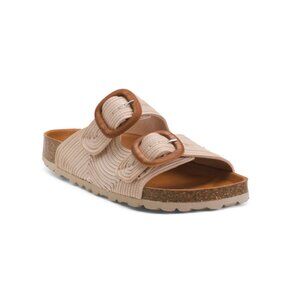 FUN VERBENAS Crudo Made In Spain Ruth Flat Sandals